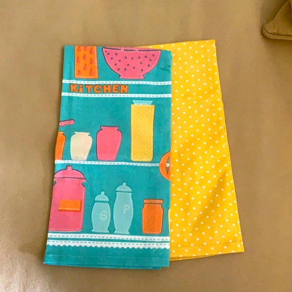 Mid century modern tea towels set of 2 - Picture 1 of 1
